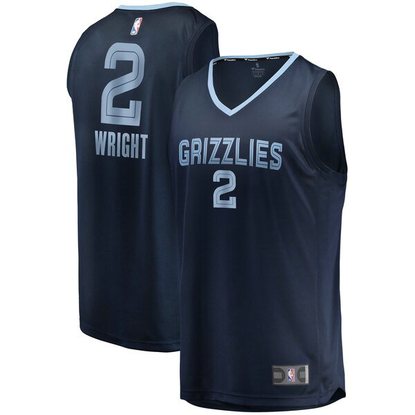 Maillot Memphis Grizzlies Homme Delon Wright 2 Icon Edition Bleu marin